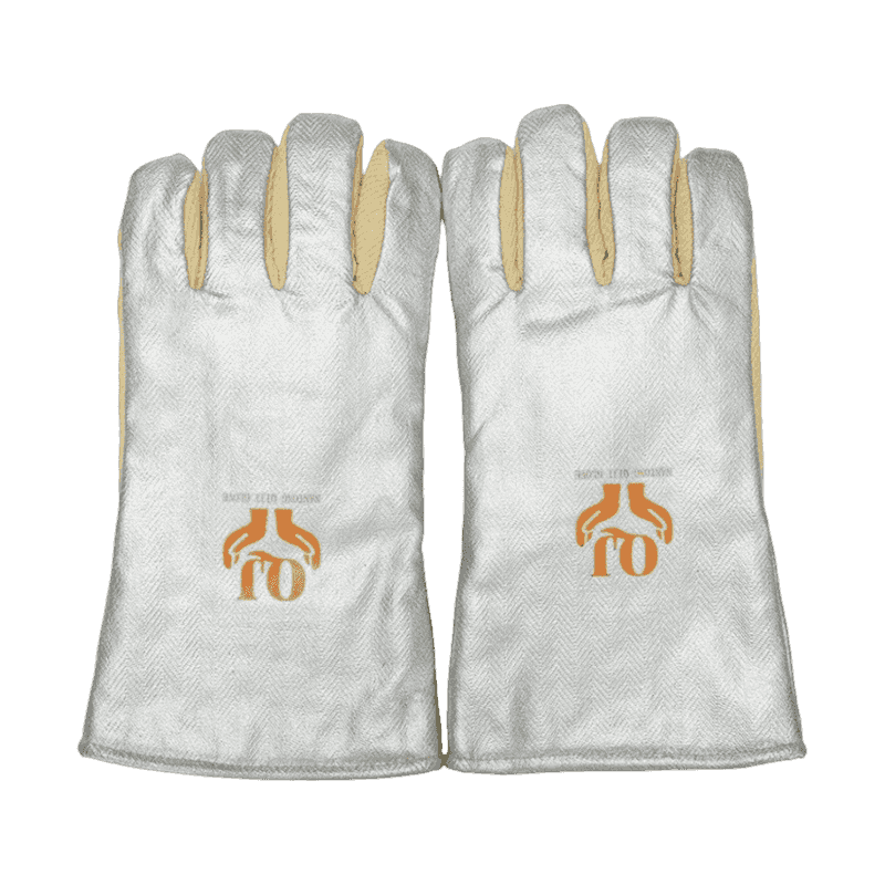 Sarung tangan perlindungan haba aramid aluminized Sarung tangan perlindungan haba aramid aluminized