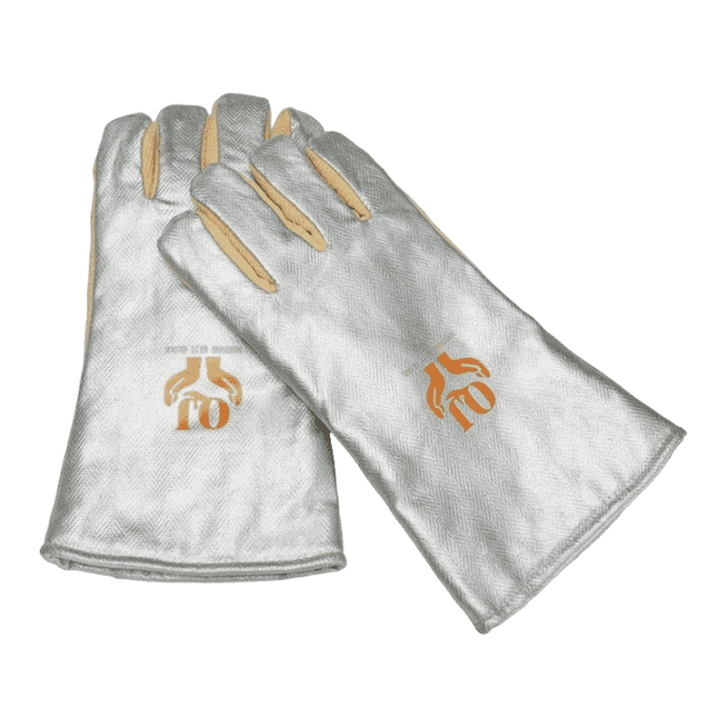Sarung tangan perlindungan haba aramid aluminized Sarung tangan perlindungan haba aramid aluminized